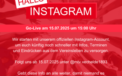 Go-Live auf Instagram – Sei dabei mit dem MTV Vechelde!